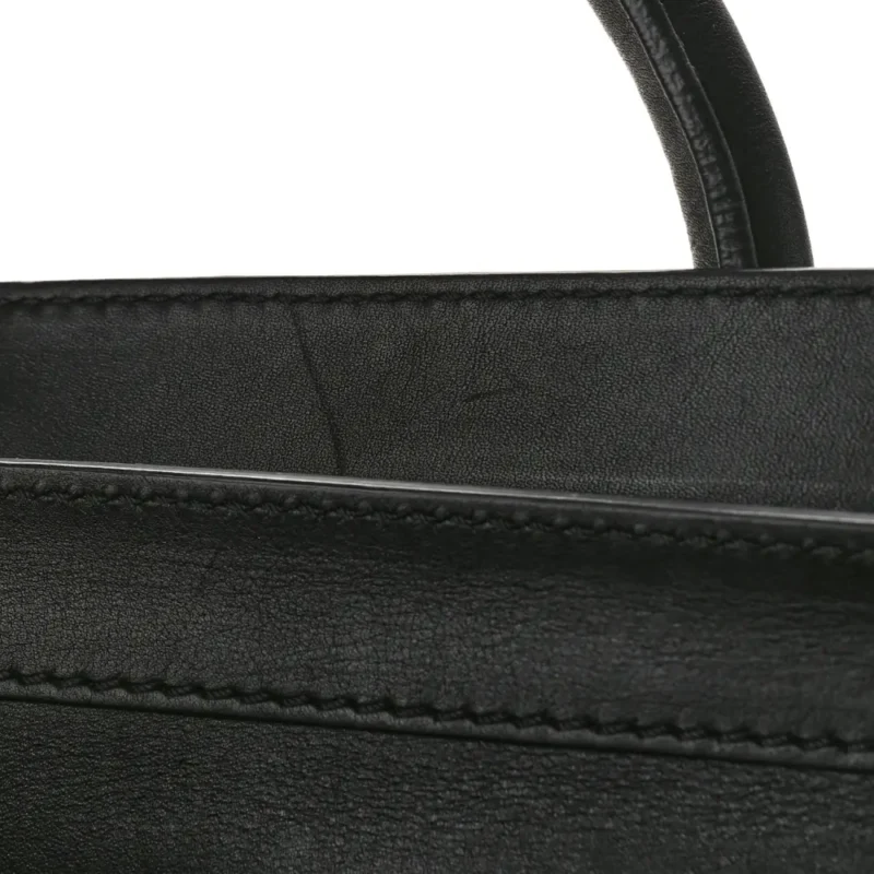 CELINE MINI LUGGAGE BAG BLACK SMOOTH CALFSKIN LEATHER - Image 8