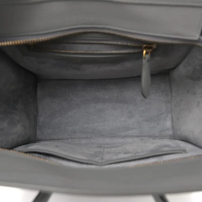 CELINE MICRO LUGGAGE KOHL BABY DRUMMED CALFSKIN LEATHER GOLD HARDWARE - Image 6