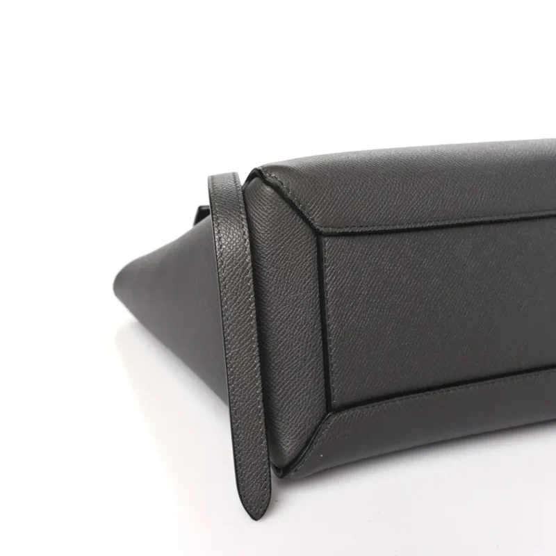 CELINE MICRO BELT BAG GREY GRAINED CALFSKIN LEATHER GOLD HARDWARE - Image 4