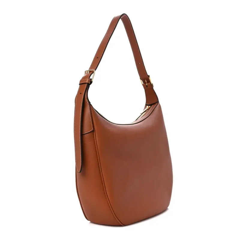 CELINE MEDIUM TRIOMPHE HELOISE SHOULDER BAG TAN SUPPLE CALFSKIN LEATHER - Image 3