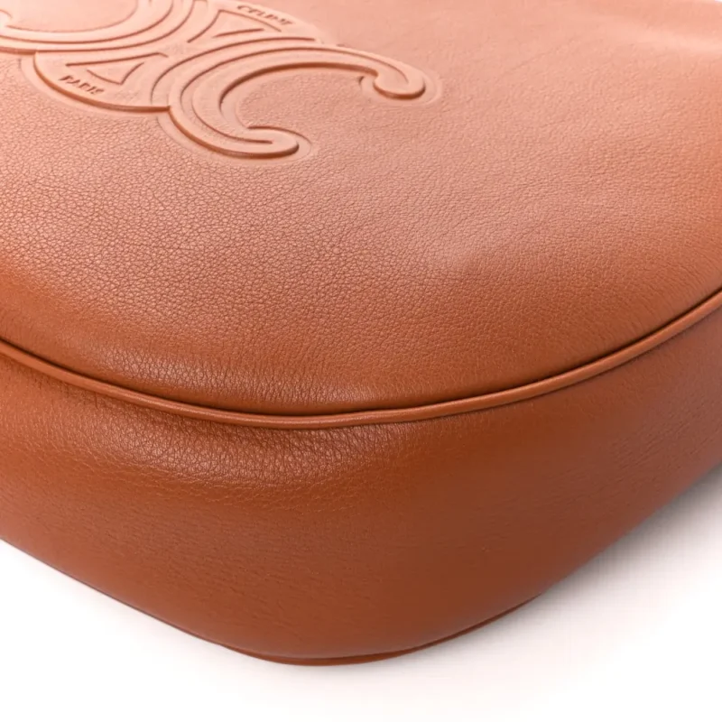 CELINE MEDIUM TRIOMPHE HELOISE SHOULDER BAG TAN SUPPLE CALFSKIN LEATHER - Image 5