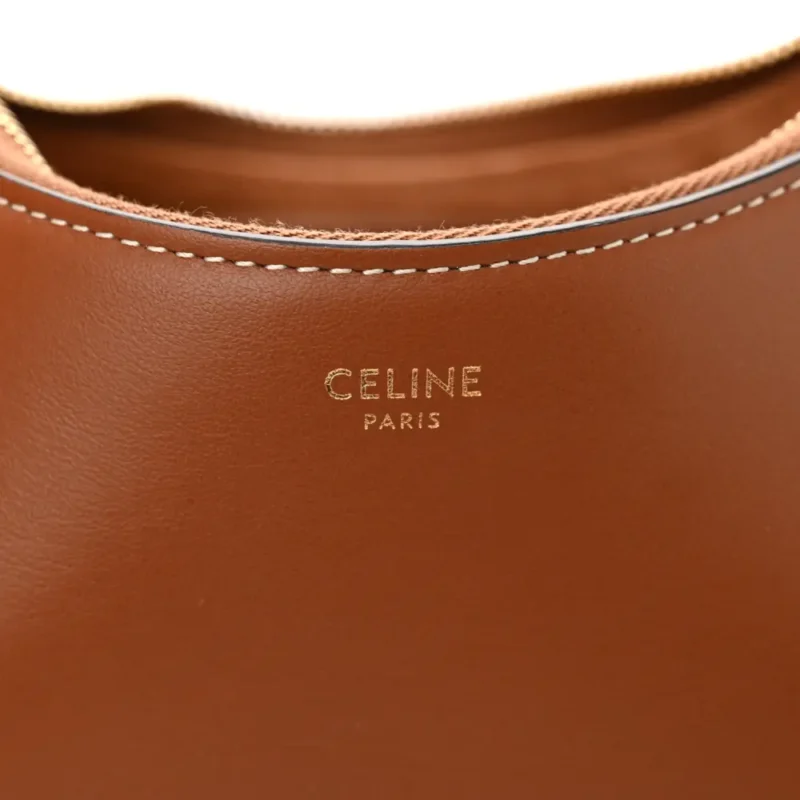 CELINE MEDIUM STRAP AVA SHOULDER BAG TAN SMOOTH CALFSKIN LEATHER GOLD HARDWARE - Image 2