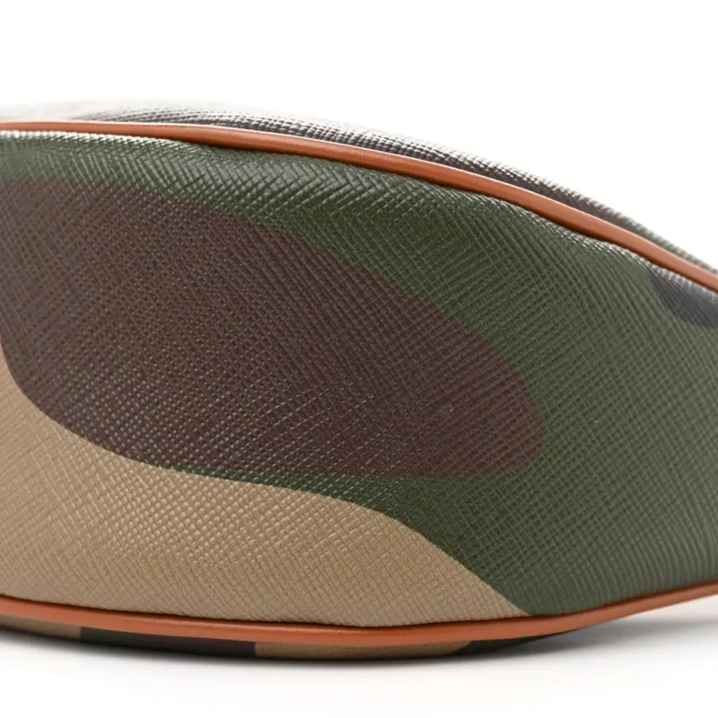 CELINE MEDIUM AVA LOGO TRIOMPHE SHOULDER BAG KHAKI CAMOUFLAGE CANVAS & CALFSKIN LEATHER GOLD HARDWARE - Image 5