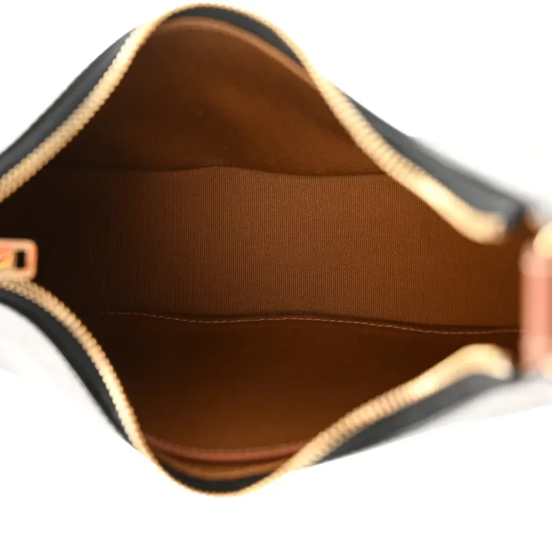 CELINE MEDIUM AVA SHOULDER BAG TAN TRIOMPHE CANVAS & CALFSKIN LEATHER GOLD HARDWARE - Image 7