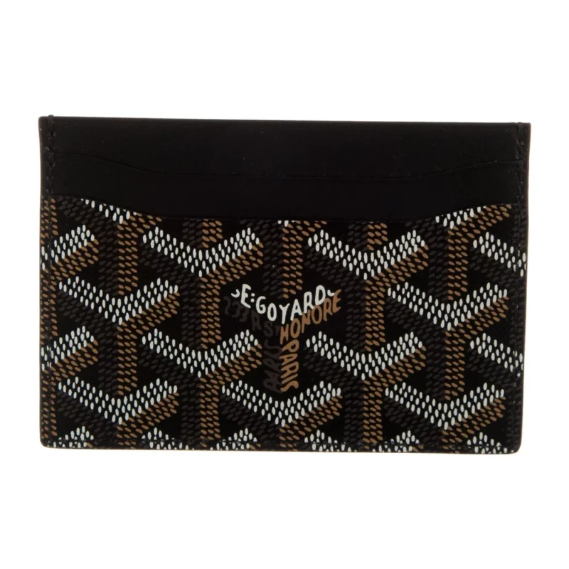 GOYARD SMALL SAINT SULPICE CARD HOLDER BLACK GOYARDINE PRINTED CANVAS - Image 2