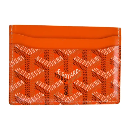 GOYARD SMALL CARD HOLDER ORANGE GOYARDINE PRINTED CANVAS