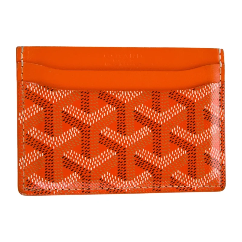 GOYARD SMALL CARD HOLDER ORANGE GOYARDINE PRINTED CANVAS - Image 2