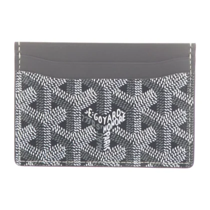 GOYARD SMALL CARD HOLDER GREY GOYARDINE CANVAS