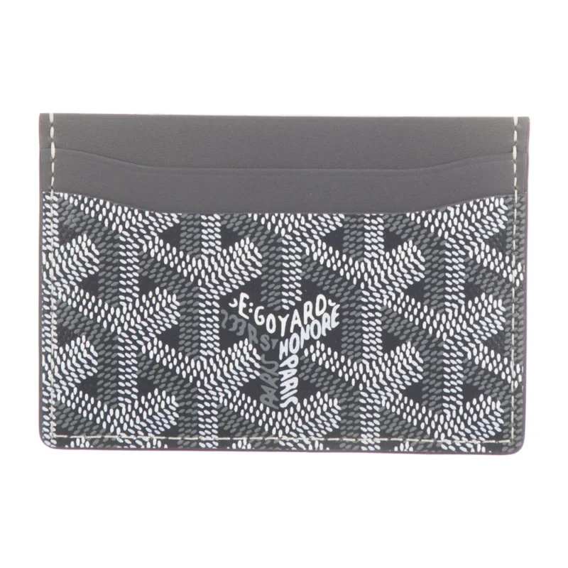 GOYARD SMALL CARD HOLDER GREY GOYARDINE CANVAS