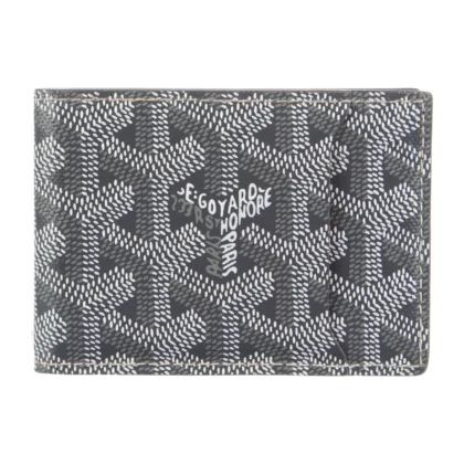 GOYARD SMALL BIFOLD WALLET GREY GOYARDINE PRINTED CANVAS