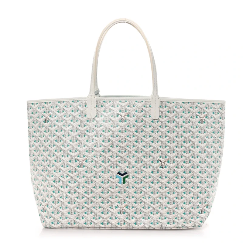 GOYARD SAINT LOUIS CLAIRE VOIE PM WHITE OPALINE GOYARDINE CANVAS