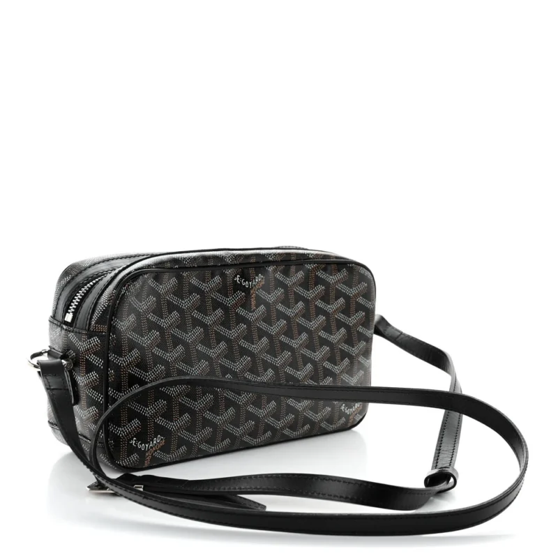 GOYARD SAC CAP VERT PM BLACK GOYARDINE CANVAS SILVER HARDWARE - Image 3
