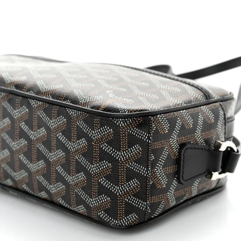 GOYARD SAC CAP VERT PM BLACK GOYARDINE CANVAS SILVER HARDWARE - Image 4