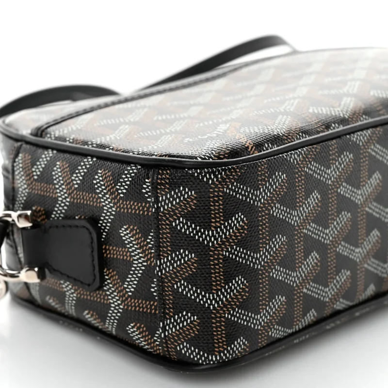 GOYARD SAC CAP VERT PM BLACK GOYARDINE CANVAS SILVER HARDWARE - Image 5