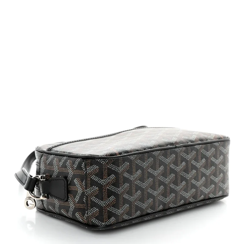 GOYARD SAC CAP VERT PM BLACK GOYARDINE CANVAS SILVER HARDWARE - Image 6