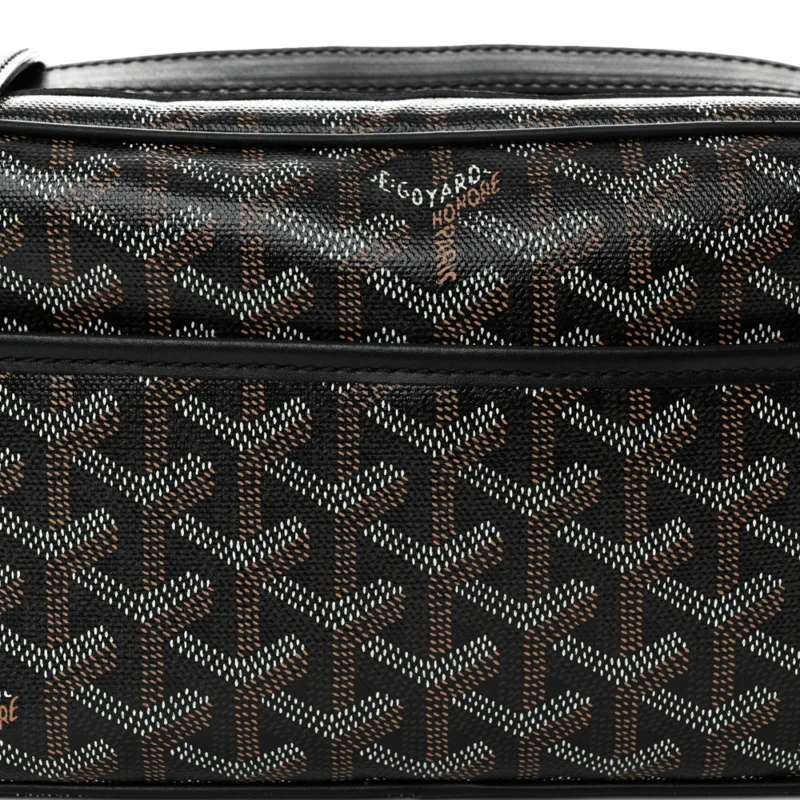 GOYARD SAC CAP VERT PM BLACK GOYARDINE CANVAS SILVER HARDWARE - Image 8