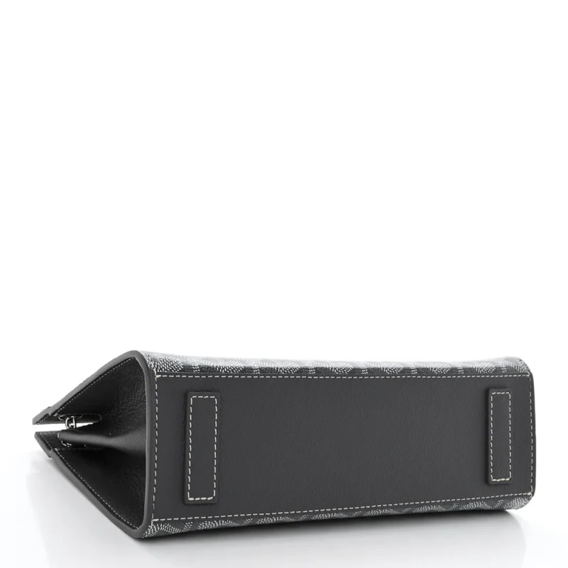 GOYARD ROUETTE STRUCTURE PM GREY GOYARDINE CANVAS SILVER HARDWARE - Image 6