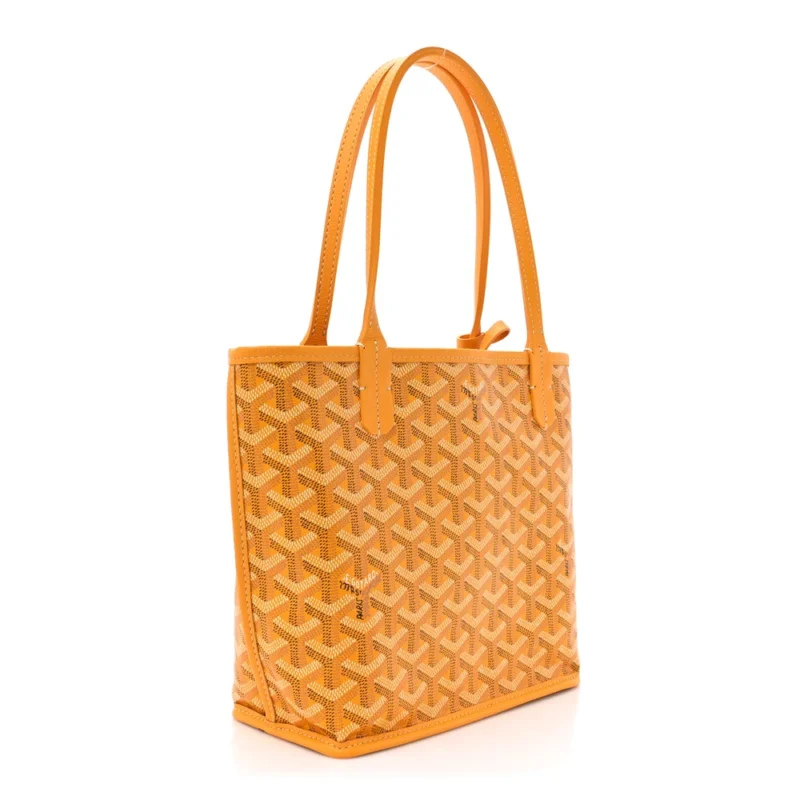GOYARD REVERSIBLE MINI ANJOU TOTE YELLOW GOYARDINE CANVAS - Image 3