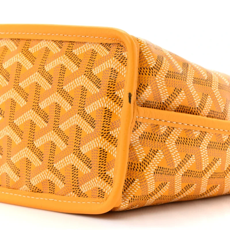 GOYARD REVERSIBLE MINI ANJOU TOTE YELLOW GOYARDINE CANVAS - Image 4