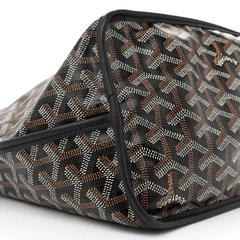 GOYARD REVERSIBLE ANJOU TOTE PM BLACK GOYARDINE CANVAS - Image 3
