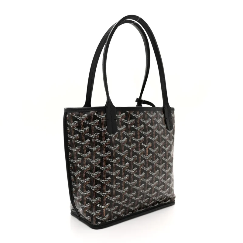 GOYARD MINI REVERSIBLE ANJOU BLACK GOYARDINE CANVAS - Image 3