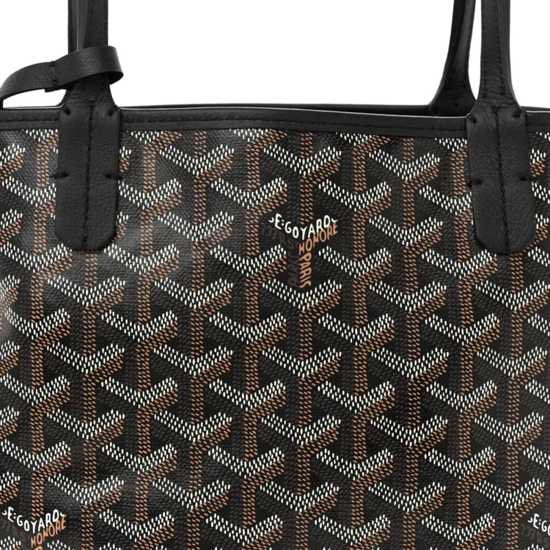 GOYARD MINI REVERSIBLE ANJOU BLACK GOYARDINE CANVAS - Image 8