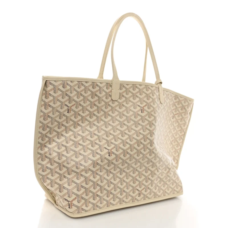 GOYARD EMBROIDERED SEAHORSE REVERSIBLE ANJOU TOTE PM SAND GOYARDINE CANVAS - Image 3