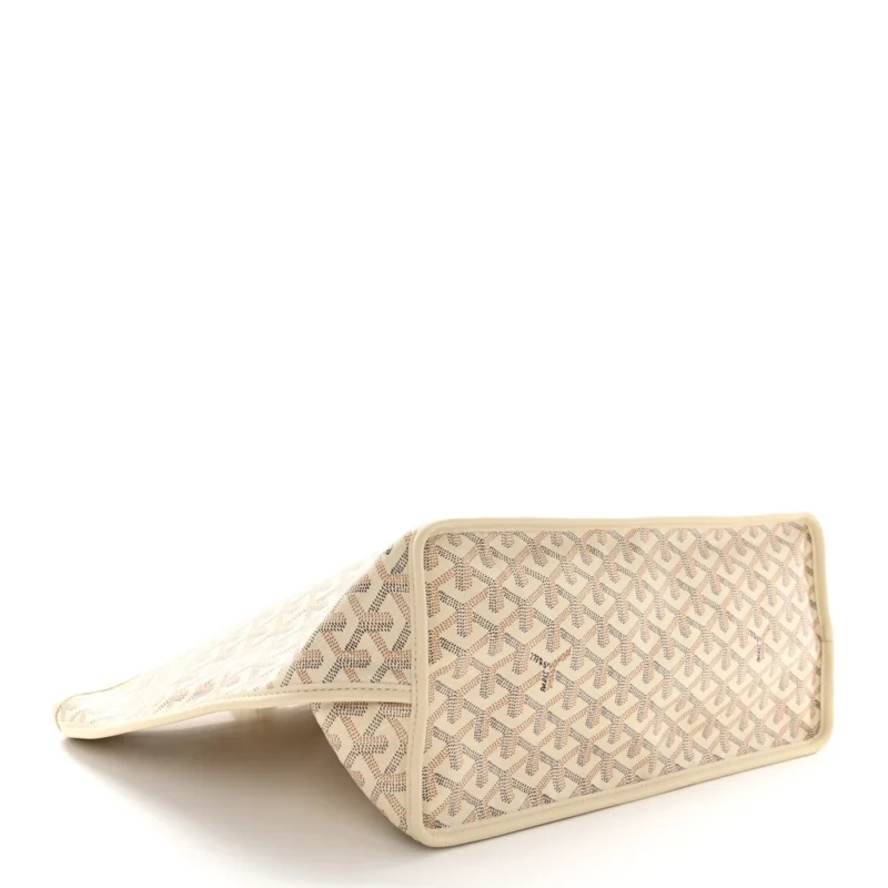 GOYARD EMBROIDERED SEAHORSE REVERSIBLE ANJOU TOTE PM SAND GOYARDINE CANVAS - Image 6