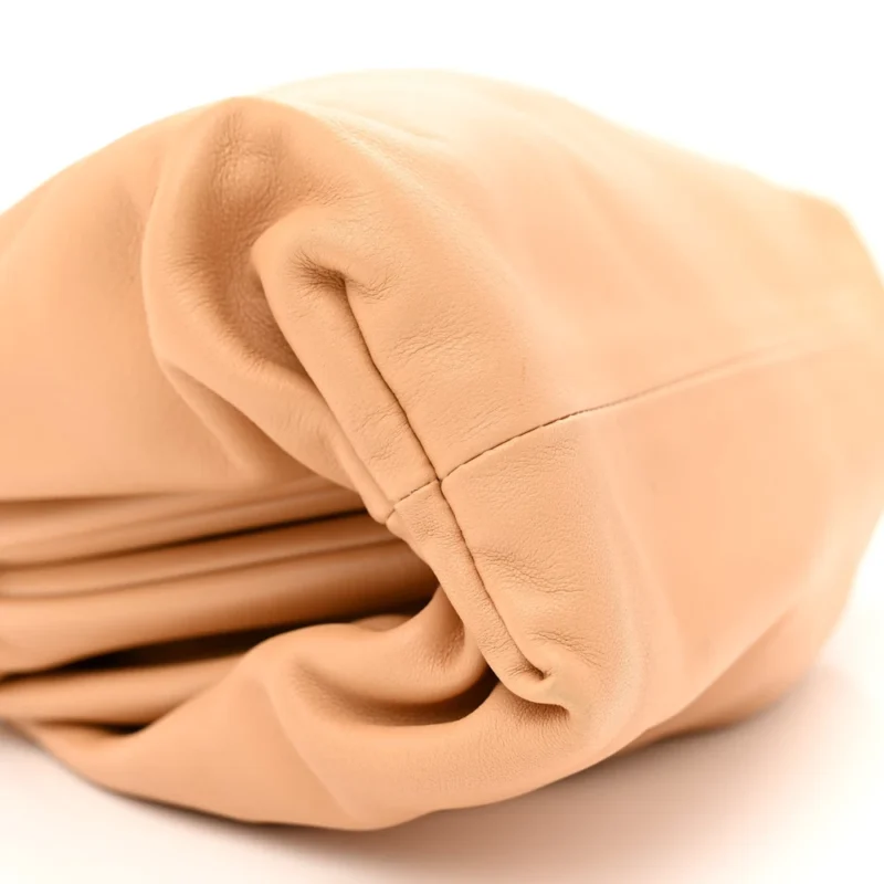 BOTTEGA VENETA MINI TEEN POUCH ALMOND CALFSKIN LEATHER - Image 4