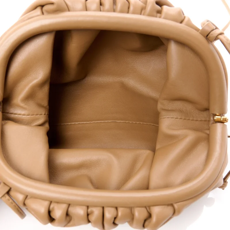 BOTTEGA VENETA MINI POUCH CAMMELLO BUTTER CALFSKIN LEATHER - Image 7