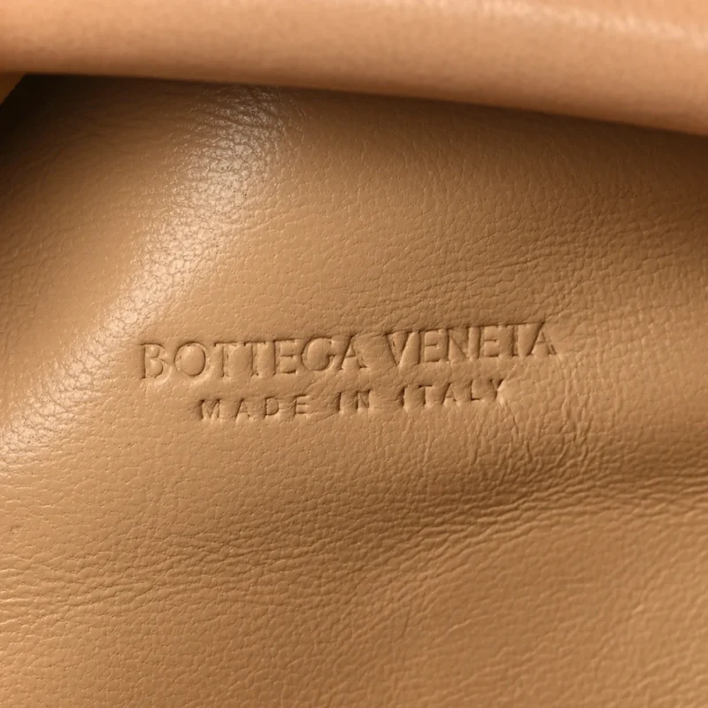 BOTTEGA VENETA MINI INTRECCIATO THE POUCH ALMOND NAPPA LEATHER - Image 2