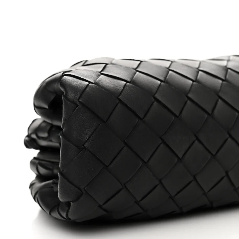 BOTTEGA VENETA MINI INTRECCIATO POUCH BLACK NAPPA LEATHER - Image 4