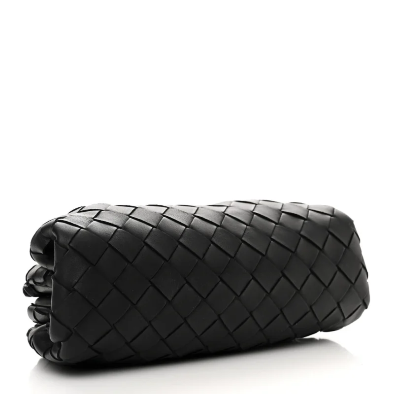 BOTTEGA VENETA MINI INTRECCIATO POUCH BLACK NAPPA LEATHER - Image 6