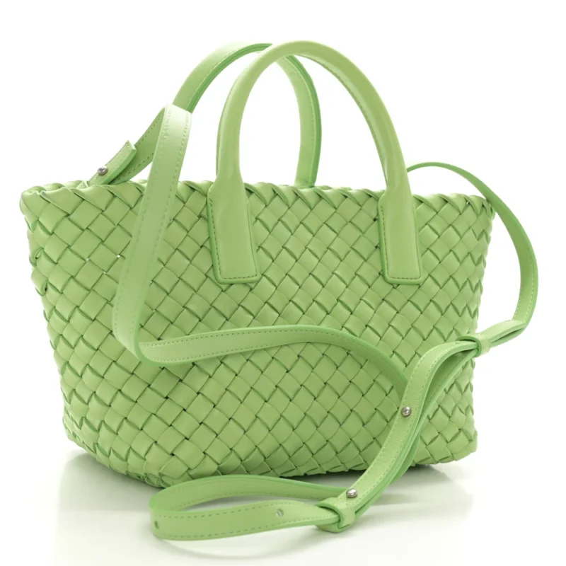 BOTTEGA VENETA MINI INTRECCIATO CABAT LIGHT GREEN NAPPA LEATHER - Image 3