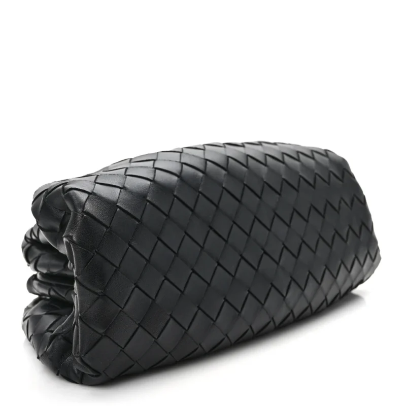 BOTTEGA VENETA MEDIUM INTRECCIATO TEEN POUCH BLACK NAPPA LEATHER - Image 6