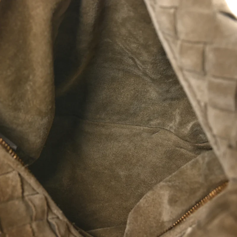 BOTTEGA VENETA MAXI TEEN INTRECCIATO JODIE HOBO BEIGE SUEDE & CALFSKIN LEATHER - Image 7