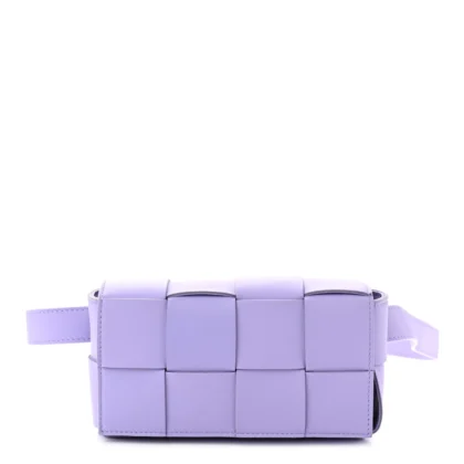 BOTTEGA VENETA MAXI INTRECCIO THE BELT CASSETTE BAG WISTERIA NAPPA LEATHER