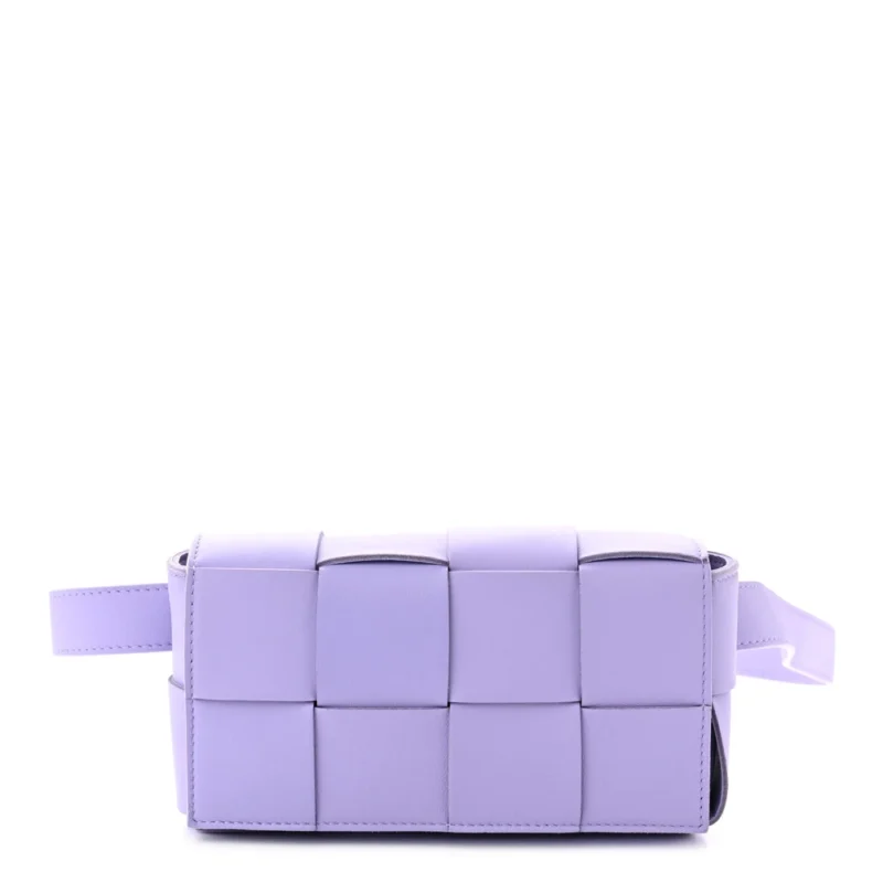 BOTTEGA VENETA MAXI INTRECCIO THE BELT CASSETTE BAG WISTERIA NAPPA LEATHER