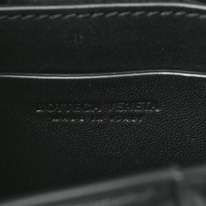 BOTTEGA VENETA MAXI INTRECCIO PADDED MINI CANDY CASSETTE CROSSBODY BAG BLACK LAMBSKIN LEATHER - Image 2