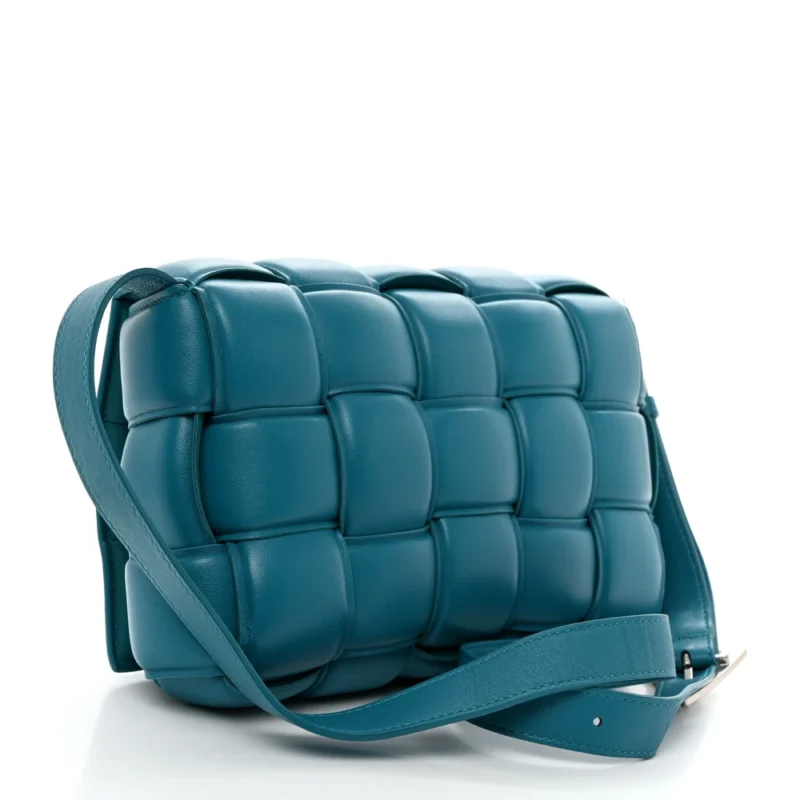 BOTTEGA VENETA MAXI INTRECCIO PADDED CASSETTE CROSSBODY BAG BLASTER NAPPA LEATHER SILVER HARDWARE - Image 3