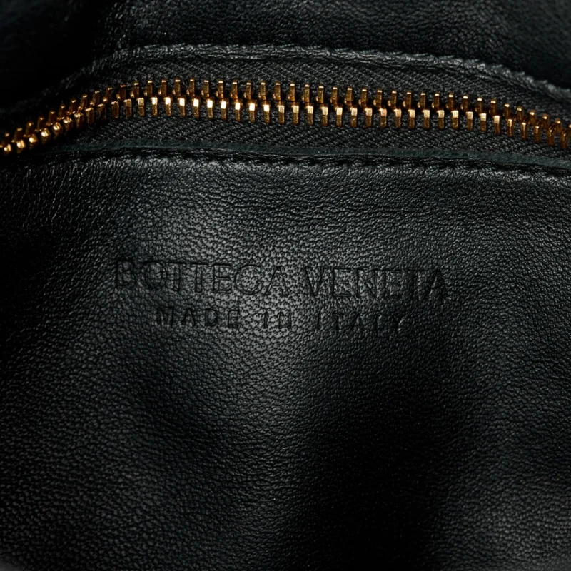 BOTTEGA VENETA MAXI INTRECCIO PADDED CASSETTE CROSSBODY BAG BLACK NAPPA LEATHER GOLD HARDWARE - Image 2