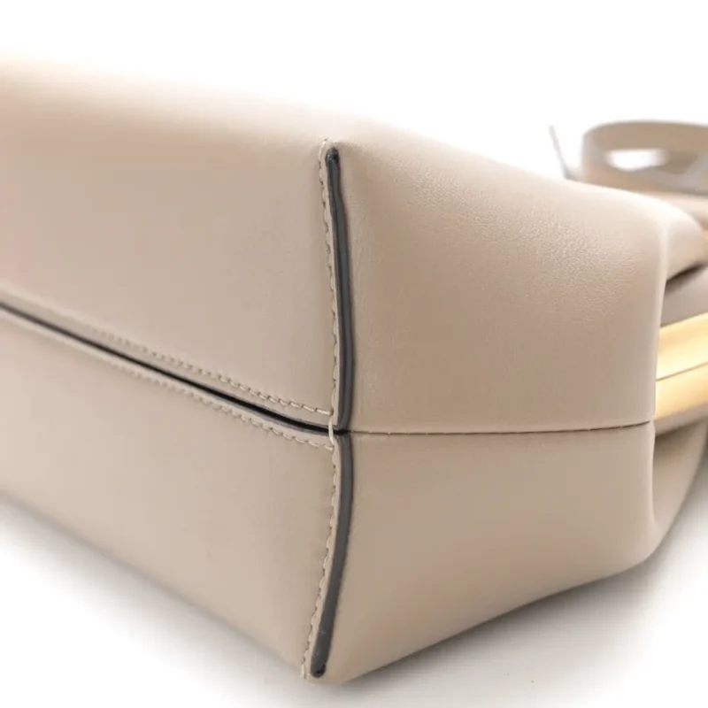 FENDI SMALL FENDI FIRST DOVE GREY SHINY NAPPA LEATHER GOLD HARDWARE - Image 5