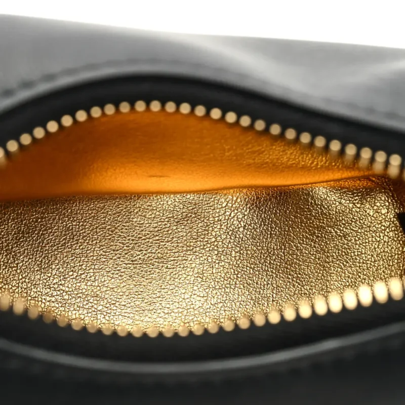 FENDI NANO FENDIGRAPHY HOBO CHARM BLACK MATTE GRACE VITELLO LEATHER GOLD HARDWARE - Image 5