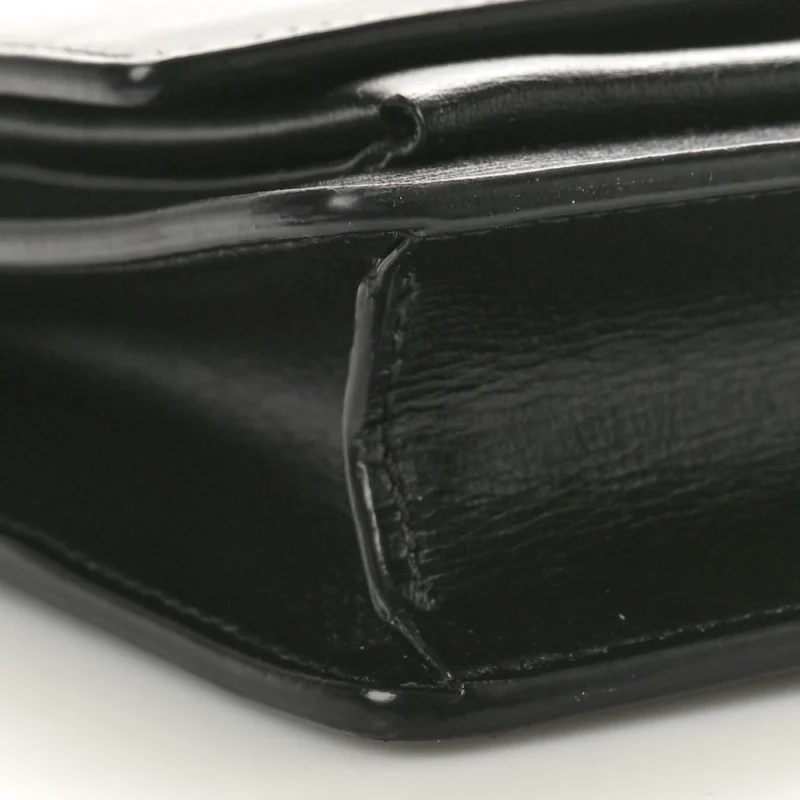 SAINT LAURENT SMALL SUNSET CHAIN WALLET BLACK MONOGRAM CALFSKIN LEATHER BLACK HARDWARE - Image 4