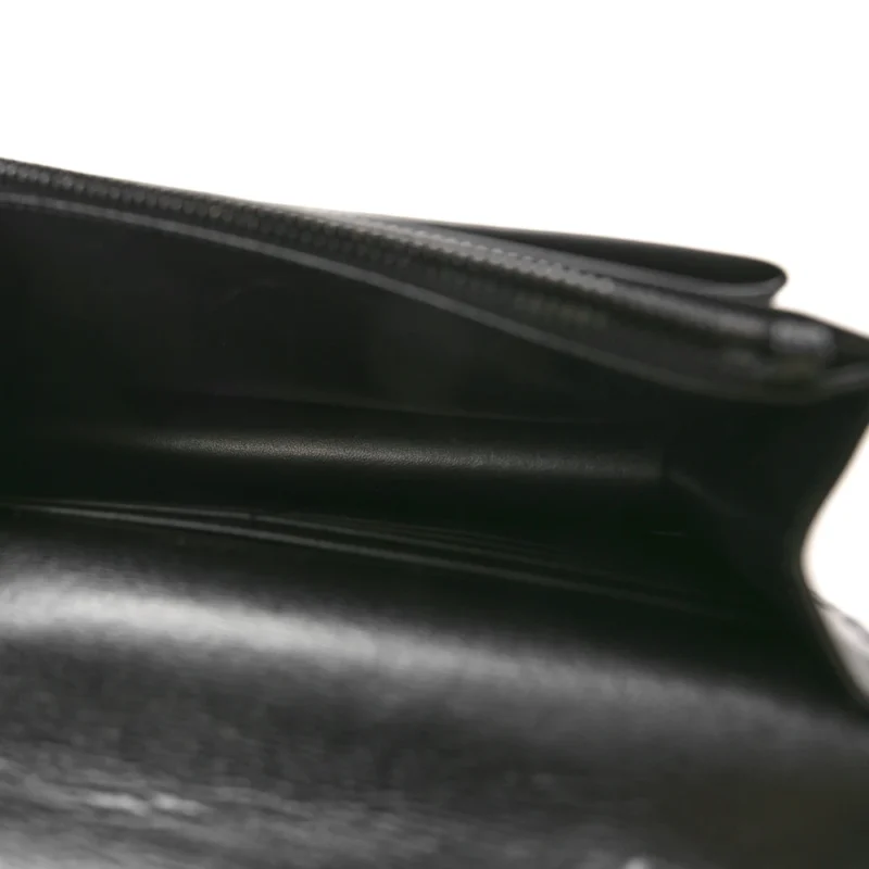 SAINT LAURENT SMALL SUNSET CHAIN WALLET BLACK MONOGRAM CALFSKIN LEATHER BLACK HARDWARE - Image 7