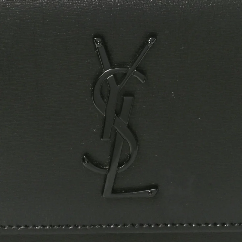 SAINT LAURENT SMALL SUNSET CHAIN WALLET BLACK MONOGRAM CALFSKIN LEATHER BLACK HARDWARE - Image 8