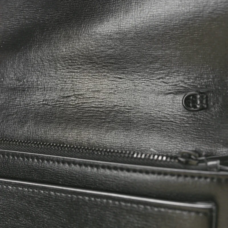 SAINT LAURENT SMALL SUNSET CHAIN WALLET BLACK MONOGRAM CALFSKIN LEATHER BLACK HARDWARE - Image 9