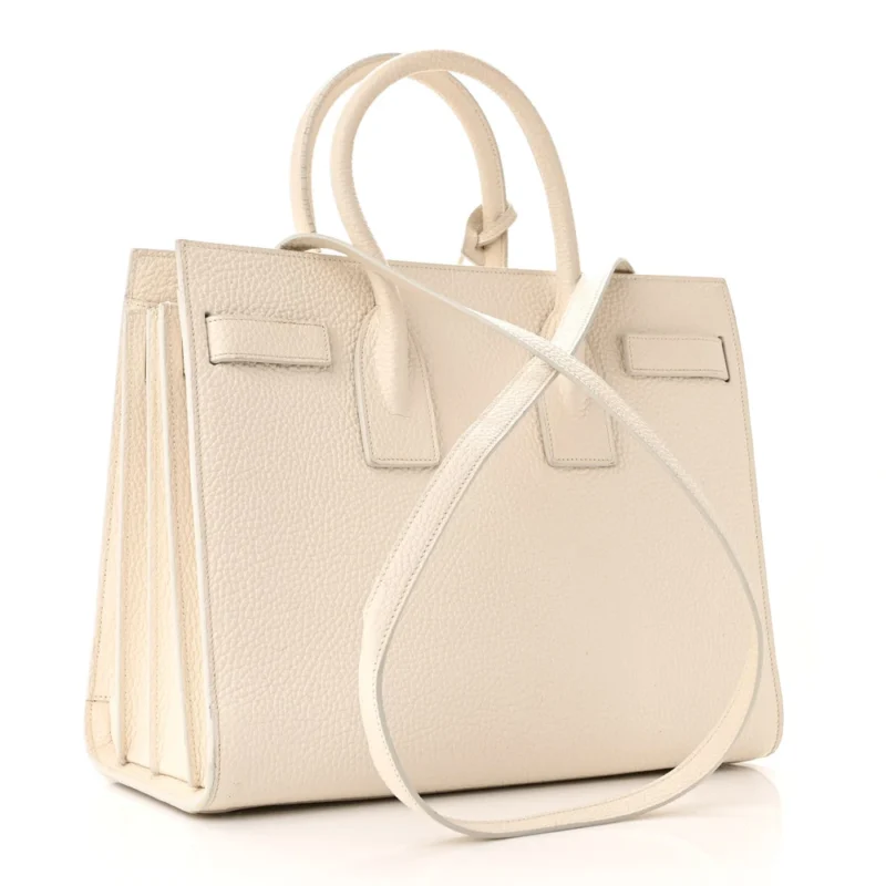 SAINT LAURENT SMALL SAC DE JOUR DOVE WHITE GRAINED CALFSKIN LEATHER - Image 3