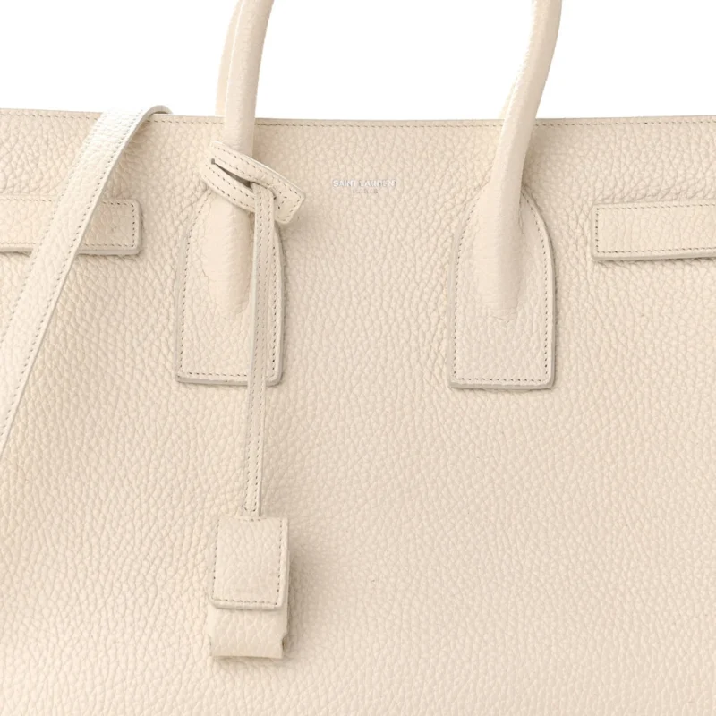 SAINT LAURENT SMALL SAC DE JOUR DOVE WHITE GRAINED CALFSKIN LEATHER - Image 8