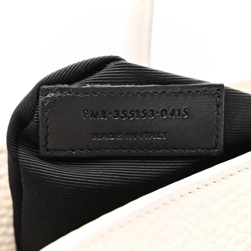 SAINT LAURENT SMALL SAC DE JOUR DOVE WHITE GRAINED CALFSKIN LEATHER - Image 9